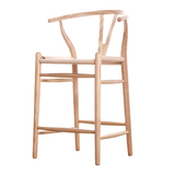 特价实木原木高档创意设计师Y椅酒吧椅靠背扶手LOFT中式吧台凳子