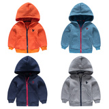 童装新款冬装2韩版卡通儿童卫衣3宝宝连帽加绒开衫卫衣外套4-6岁