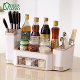 多功能厨房调味料酒瓶罐菜刀小饭勺筷子汤匙器整理收纳储置物槽架