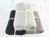 日本无印纯棉素色毛巾被空调毯沙发毯外贸盖毯毛毯出口正品原单
