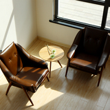 北欧休闲沙发组合现代简约设计师家具咖啡厅酒店单人双人皮沙发椅