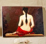 自油自画 数码DIY数字油画手工自己填色人物人体艺术裸女出水芙蓉