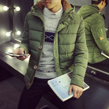 冬季新款男士棉衣韩版修身短款青年棉袄棉服男加厚纯色大码外套潮