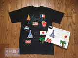 现货 Stussy World Tour Flags Tee 国旗 世界巡游 标志 短袖T恤
