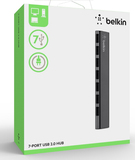 贝尔金 belkin USB 2.0 HUB 7口 集线器细长条 F4U041 新品