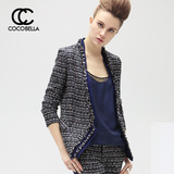 COCOBELLA 2015秋季新款欧美小香风花呢修身女式外套小西服CT206
