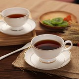 简约金边银边咖啡杯商务办公咖啡杯带架子欧式陶瓷下午茶杯花茶杯
