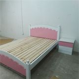 儿童女简约现代板式床1.5/1.2米带抽屉收纳储物烤漆单人双人床