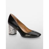 美国直邮Calvin Klein ck 81305304皮质包脚舒适高跟粗跟单鞋女鞋