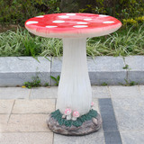 树脂玻璃钢户外摆件公园幼儿园庭院装饰工艺品卡通蘑菇桌椅子凳子