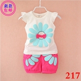 0-1岁半3至6-12个月婴儿夏季衣服纯棉女宝宝短袖套装女童Tt恤短裤