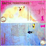 北极洲塑料钞1美金北极1美元 北极熊外币纸币 量大优惠