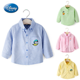 迪士尼正品 宝宝衬衫长袖春秋装 2016新款童装男童衬衣 儿童上衣