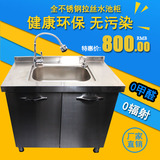 GUNDAM正品家用水池整体不锈钢橱柜洗菜碗储物多功能环保厨房水槽