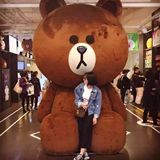 正品韩国line 1米2米布朗熊毛绒玩具公仔情人礼品超大号抱抱熊