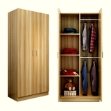 包邮儿童组装板式小衣橱实木成人木质简易储物多门大衣柜现代组合