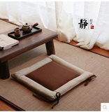 日式榻榻米方形坐垫 餐椅垫可固定 软坐垫飘窗蒲团地台坐垫沙发垫