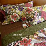 日本浮世绘风格4件套艳丽花卉高级长绒棉面料床品四件套 纯棉贡缎