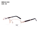 Mont Blanc万宝龙眼镜架 MB534 半框木制镜腿眼镜框 商务近视框架