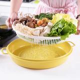日本进口火锅蔬菜沥水篮厨房沥水架漏水盘洗菜篮沥水盆筐水果盘