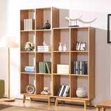 日式全实木书架橡木书房家具书柜橱组合环保展示架简约置物架