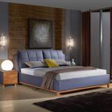 北欧布床现代可拆洗1.8米双人床软包床小户型宜家简约实木布艺床