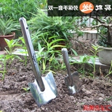 赠手套 不锈钢带刻度园艺铲子  加厚轻便小铲 铁锹铲铁锨园艺工具