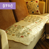 田园风纯棉布艺贵妃沙发垫 绗缝椅垫 欧式刺绣组合沙发坐垫飘窗垫