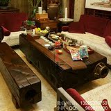 老船木茶桌实木大板桌仿古中式明清家具功夫茶几茶台泡茶桌椅组合