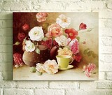 蒙娜丽莎十字绣幸福像花儿一样新款客厅大幅油画牡丹花系列花瓶