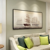 百易尚品大气帆船客厅书房办公室励志装饰画壁画沙发背景墙挂画