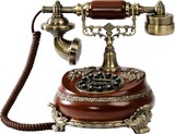 好心艺欧式时尚办公家用电话创意仿古复古来电显示蓝屏电话机座机