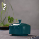 饮致大号茶叶罐创意陶瓷存茶罐铁观音龙井带盖茶仓功夫茶具零配件