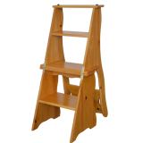 包邮全实木家用折叠梯椅四层两用梯子椅子梯凳多功能餐椅登高凳梯
