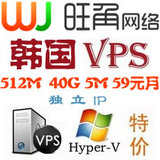 韩国VPS/香港VPS服务器租用免备案独立IP固态高速5M云服务器月付