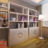 时尚简约现代书柜书架白色钢琴烤漆自由组合置物柜  SG102