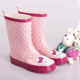 韩国女童hellokitty防滑雨鞋儿童保暖雨靴宝宝时尚粉色鞋公主套鞋