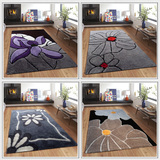 加密韩国亮丝地毯客厅 简约现代茶几地毯卧室床边毯图案地毯防滑