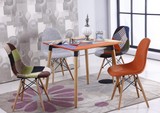 现代时尚休闲餐椅伊姆斯包布椅子简约布咖啡椅设计师宜家用办公椅