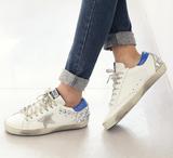 韩国代购2016新款欧美SHUZ彩色后帮做旧星星水钻加绒板鞋休闲女