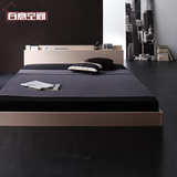 百意空间定制单人床简约板式床带抽屉储物床榻榻米1.8米双人矮床