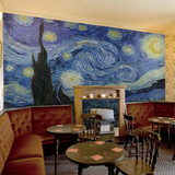 空间元素大型壁画壁纸墙纸欧式油画梵高抽象艺术电视卧室沙发背景