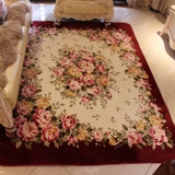 馨采欧式宫廷风玫瑰花朵客厅地毯卧室长方形地毯茶几垫床边床前毯