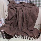 欧美秋冬羊毛毯单人毯床上盖毯加厚加大柔软保暖透气细腻冬季咖色