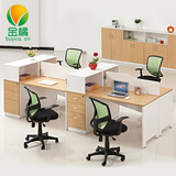 深圳办公家具 职员桌 简约高柜办公桌屏风4人 自由组合办公桌