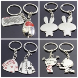 韩版可爱男女创意卡通金属钥匙扣腰挂钩情侣钥匙环汽车链礼物包邮