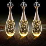 铝材个性简约现代三头气泡水晶吊线LED餐厅灯酒吧灯具