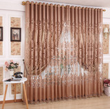 高档客厅卧室窗纱 欧式简约双层遮光窗帘布料 定做成品特价热卖