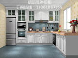 上海整体橱柜定制 模压板门板定做 石英石台面 厨房柜子 欧式风格