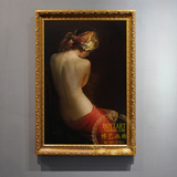 手绘人体艺术油画裸女挂画竖幅定做浴室卧室挂画欧式古典人物油画